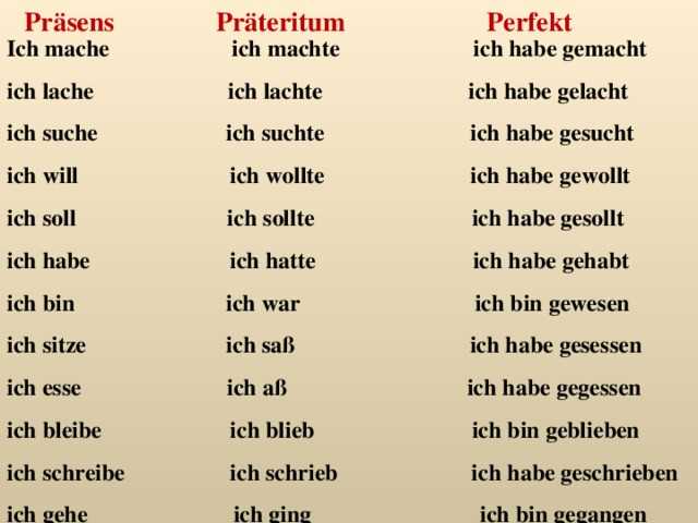 Ist viel es. Глаголы в Präteritum в немецком языке. Глаголы perfect в немецком языке. Глаголы с sein в перфекте. Глаголы в перфекте в немецком.