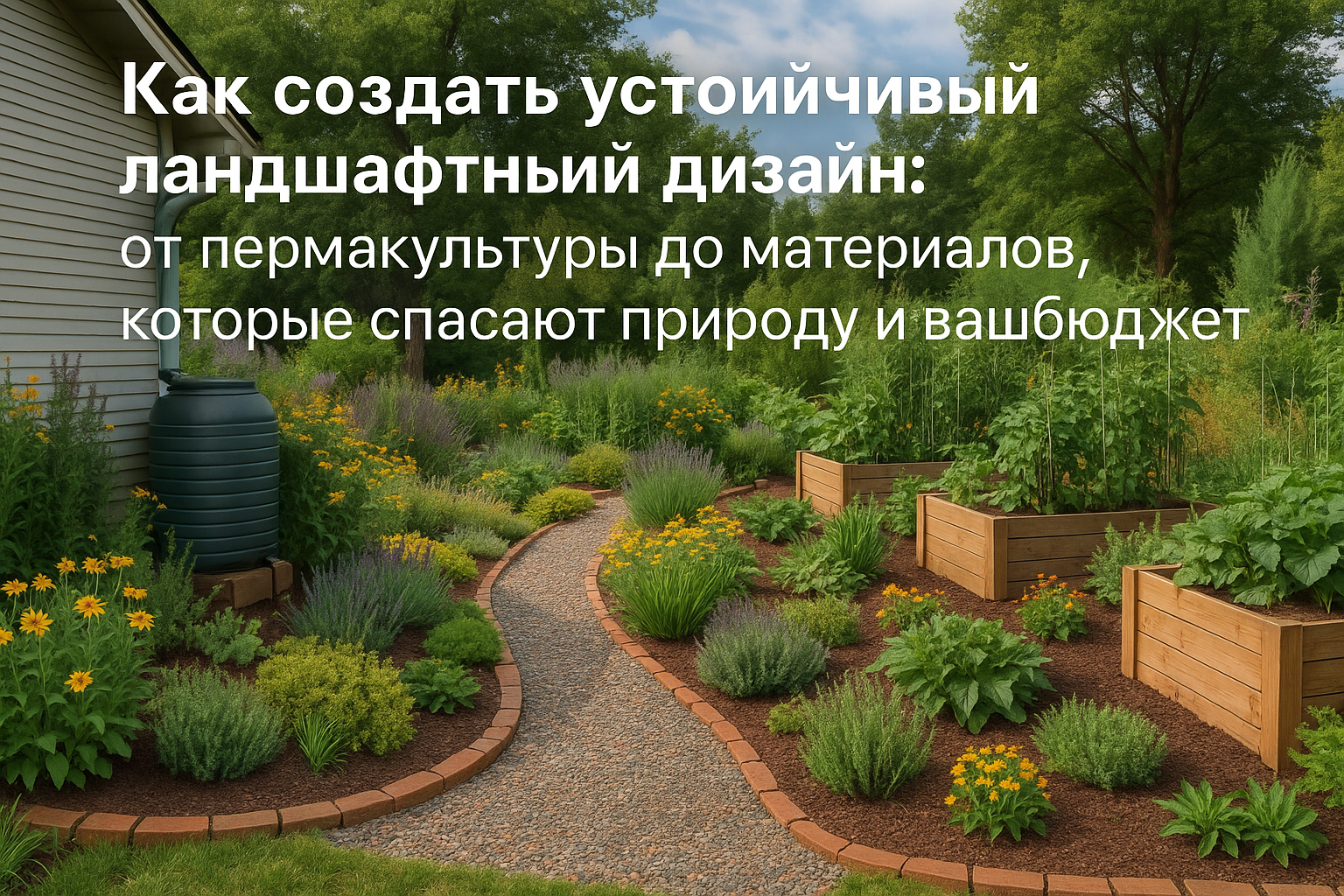 Как создать устойчивый ландшафтный дизайн: от пермакультуры до материалов, которые спасают природу и ваш бюджет